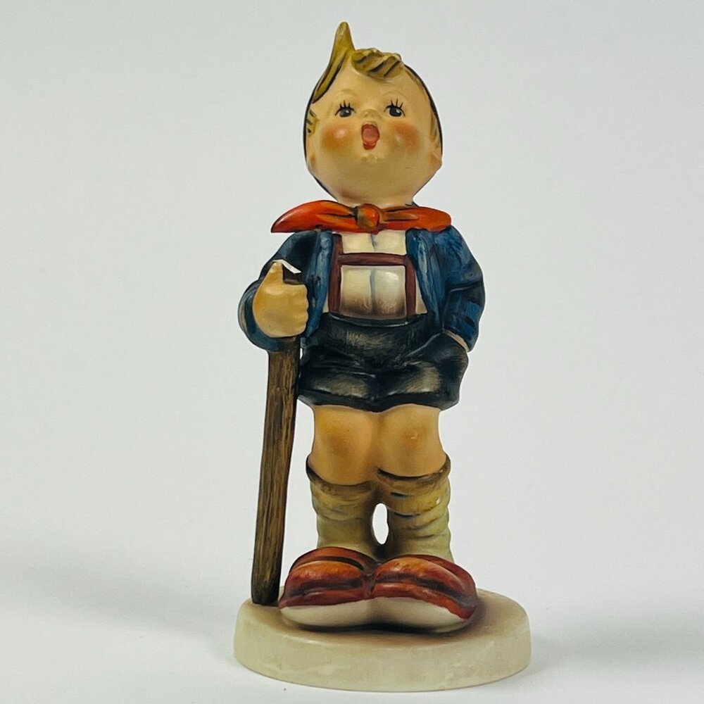 Vintage Hummel Little Hiker Boy Figurine W. Germany TMK-3 1960-1963 Hand Painted